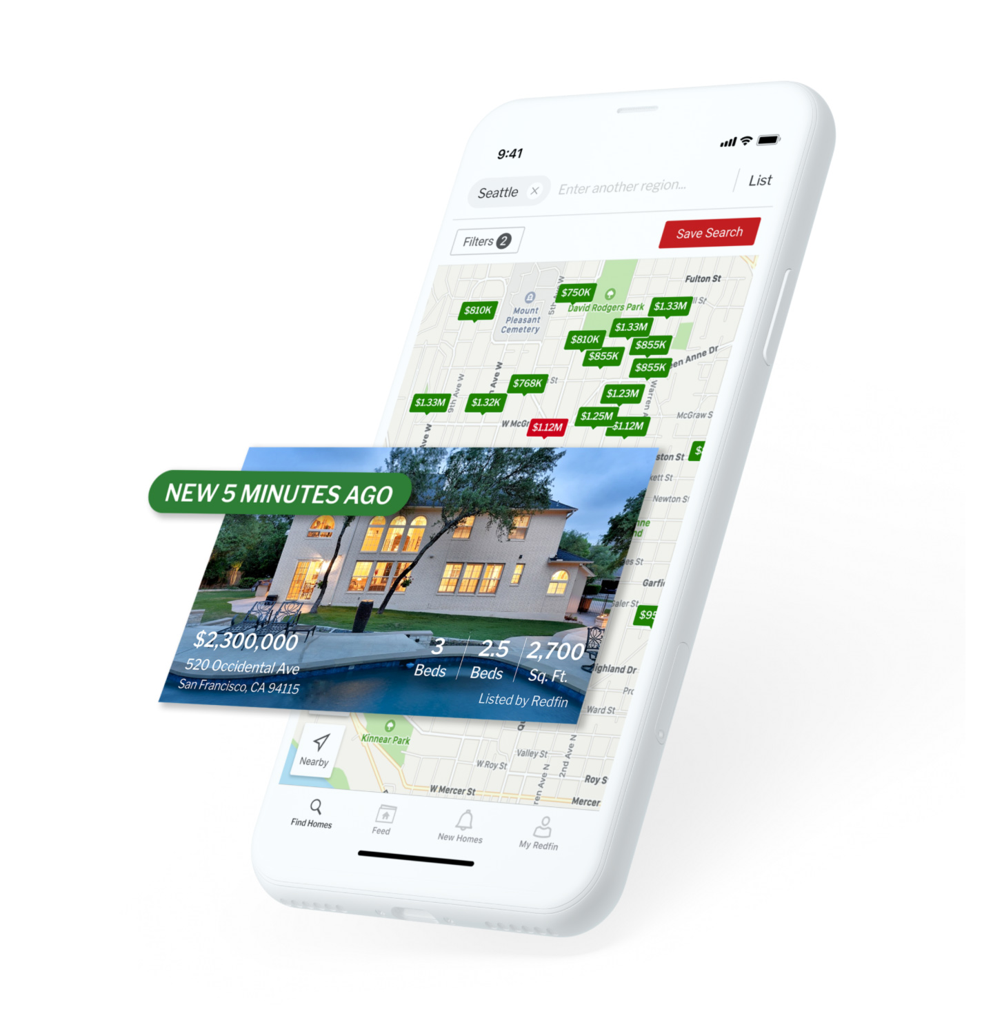 A new listing on the Redfin App