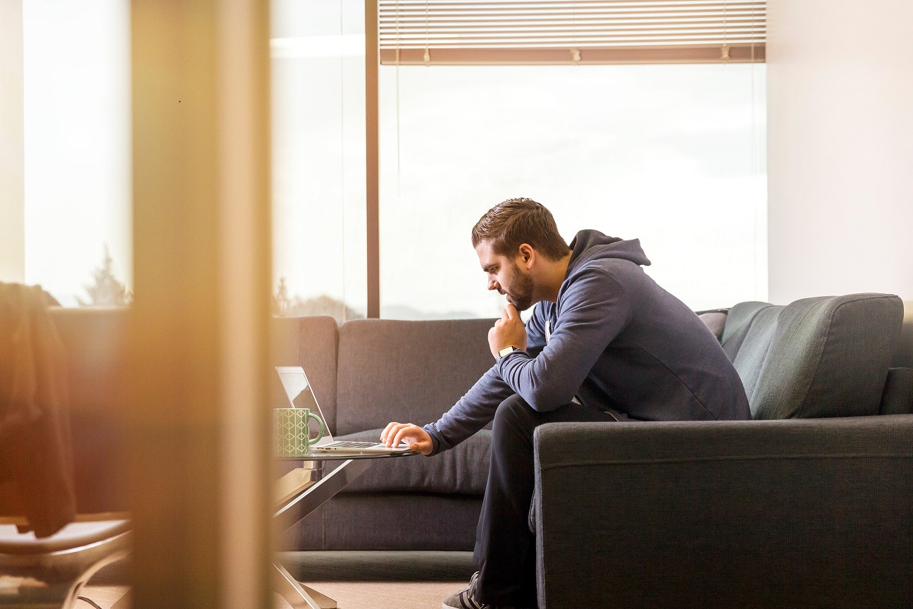 man at computer