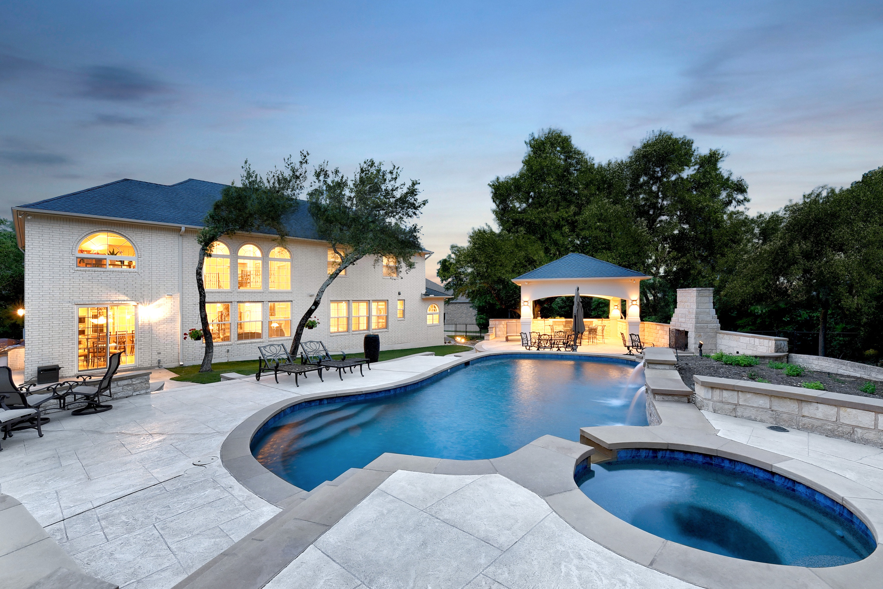 backyard with pool