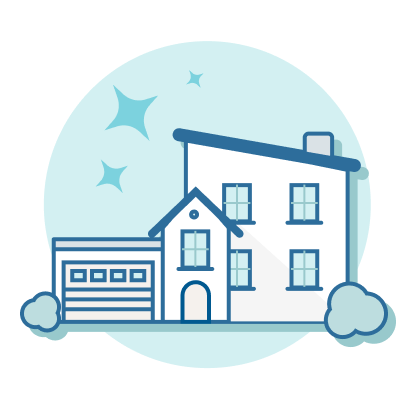 A home with a mouse cursor over it